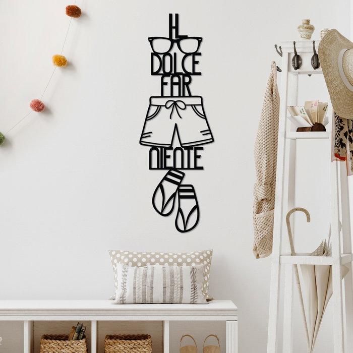 Wallity Dolce Far Niente 3 Escultura de Pared de Metal Negra